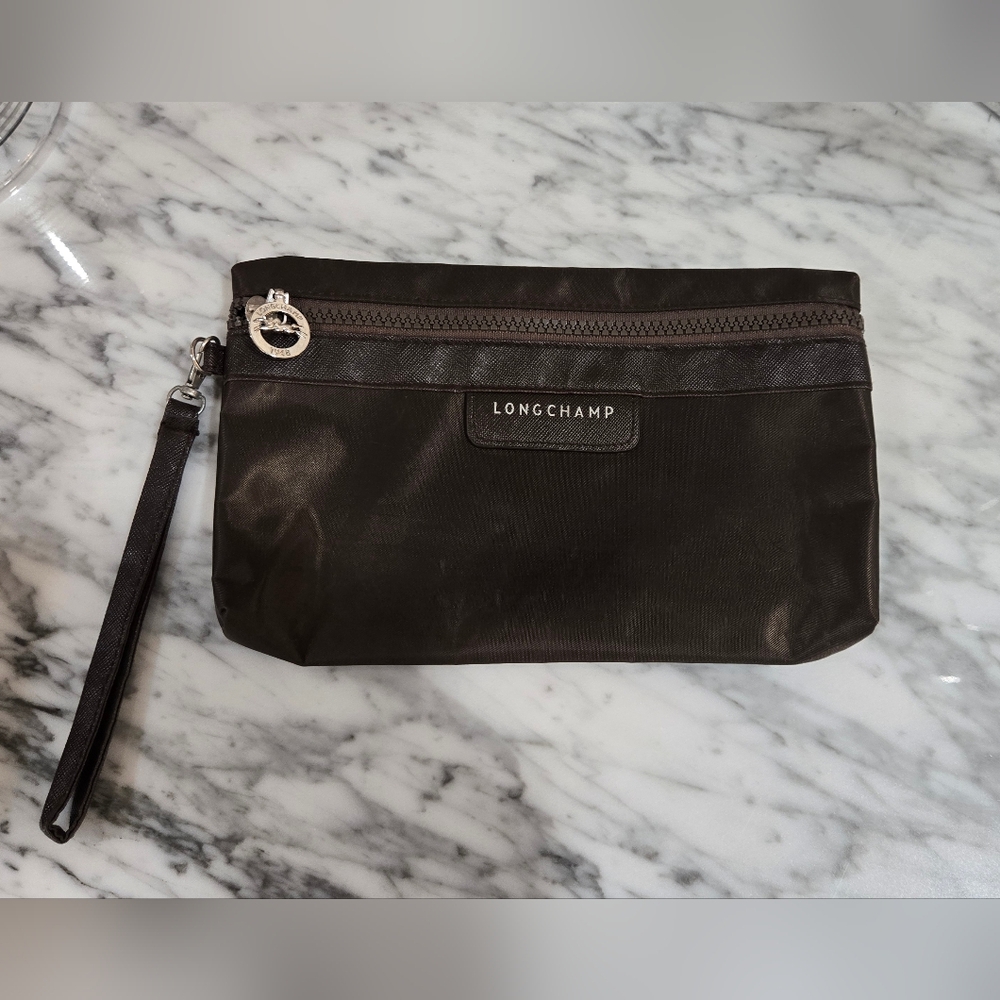 Longchamp Chocolate Brown Wristlet